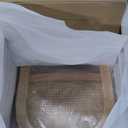 Rattan Counter Height Bar Stools Set of 4, Upholstered Farmhouse Barstools with Natural Rattan Back, Wooden Legs for Kitchen Island, Natural/Linen,2 Box