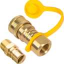 GASPRO 1/2" Propane Quick Connect Fittings，Natural Gas Quick Connect with FNPT, MNPT & Brass