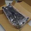 Cisily Sponge Holder for Kitchen Sink, Sink Caddy Organizer with High Brush Holder, Kitchen Countertop Organizers and Storage Essentials, Rustproof 304 Stainless Steel (Black, 9.25)