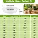 30 Packs Clear Plant Saucers for Indoor Outdoor Use 4/6/8/10/12/14 Inches Heavy Duty Plastic Plant Trays for Planter Bulk Flower Pot Drip Trays to Catch Water, Round Transparent