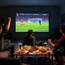 Outdoor Projector Screen with Stand, 120 inch Portable Projection kit 16:9 4K HD Wrinkle-Free Indoor Outdoor Movie Screen with Carry Bag for Home Theater and Backyard Movie Night