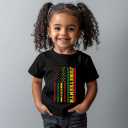 Juneteenth Shirts for Kids  Short-Sleeve T-Shirt for Boys & Girls, Ages 2-8, Celebrate Juneteenth Black History (Black)