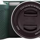 Silicone Case for Sony ZV-E10 II Camera, Soft Protective Cover with Anti-Slip Grip and Lens Protection for ZV-E10 M2 Digital Camera, Scratch Resistant (Deep Green)