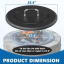 Fire Pit Lid 25.6"-Heavy-Duty Metal Cover with Handle,All-Season Protection