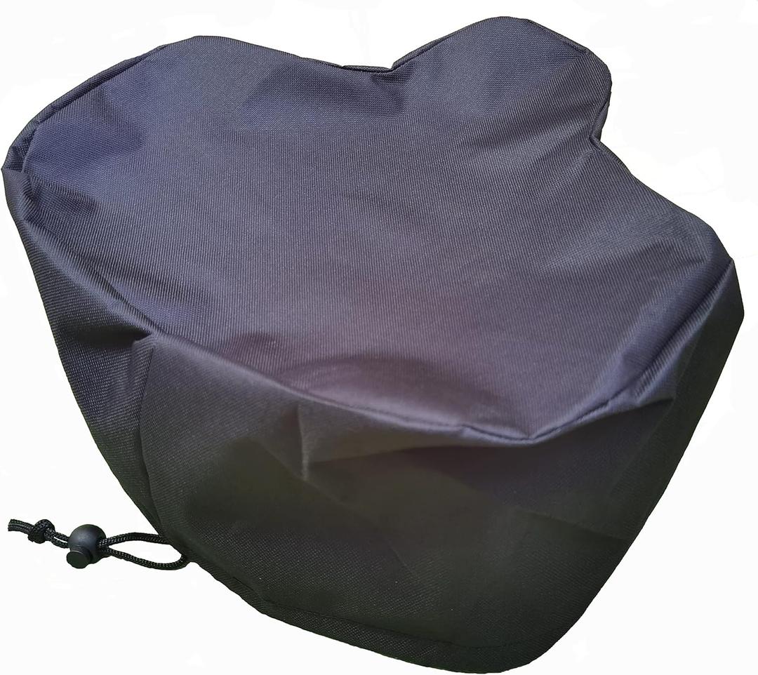 Oversized Extra Large UV Protective Waterproof Bike Saddle Cover, Wide Bicycle Seat Rain Cover with Draw String, Memory Foam Bike Cushion Cover - 12" x 14"