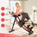 Rendpas Ab Machine for Home, Dual Sliding Rails, 4 Levels, Foldable Design