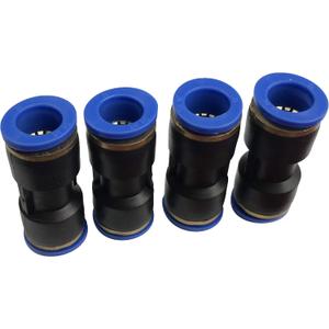 Fuel Line Union Quick Connector Hose Coupler straight for 3/8" ID 1/2" OD Nylon Hose, Pack of 4