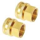Joywayus Brass Swivel Pipe Fitting 3/4"GHT x 3/4"NPT Double Female Thread Garden Hose Threaded to Pipe Threaded Adapter (Pack of 1)