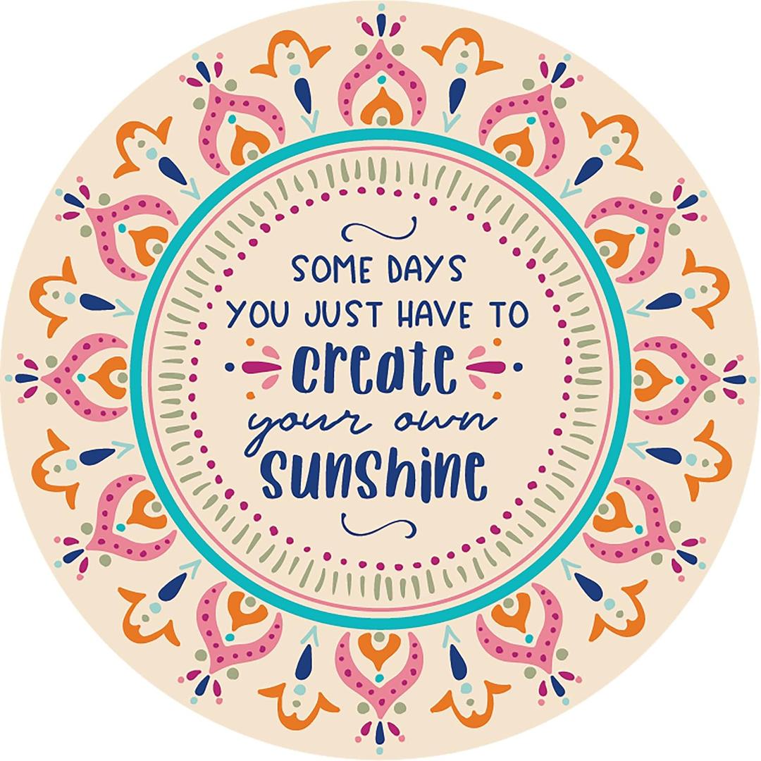 5 x Karma, Boho Inspirational Refrigerator, Car and Locker Magnets for Girls Motivational Quotes, School Car Office, Sunshine