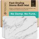 TOSORO - Stone Bath Mat Diatomaceous Earth Shower Mat Non-Slip Super Absorbent Diatomite Stone Bath Mats for Bathroom Floor Quick Drying Natural Easy to Clean (23.5 x 15) -  Sandstone, 2pcs, Pack of 2