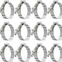 OURU 12Pack 2 Inch T Bolt Hose Clamp,304 Stainless Steel Heavy Duty Hose Clamp,Adjustable 57-65mm Radiator Hose Clamps for Tube, Automotive, Radiator, lntercooler