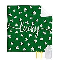 St Patrick's Day Pillow Covers 17x17 Green Buffalo Plaid Set of 1 Irish Truck