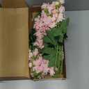 8PCS Delphinium Artificial Flowers 33.5'' Larkspur Silk Flowers Tall Pink Long Stem Artificial Flowers for Wedding Table Centerpieces Home Garden Decor(Light Pink)