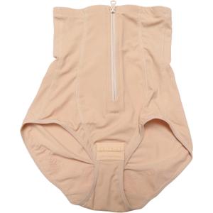 Allegra K Plus Size for Women's Hook Zipper Front Closure Slimming Waist Butt Lifter Control Panties Briefs (3X-Large, Beige)