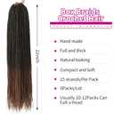 6 Packs Box Braids Crochet Hair Crochet Box Braids Pre-looped Synthetic Hair Crotchet Box Braids Hair 22 Inch (1B/30, 22inch)