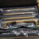 Amerdeco 10 Pack Champagne Bronze Cabinet Pulls 5 Inch(128MM) Hole Centers Kitchen Cabinet Handles Hardware Kitchen Handles for Cabinets Cupboard Handles Drawer Pulls ZH0041