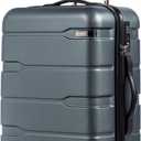 Coolife Luggage PC+ABS Hardshell Suitcase with TSA Lock, Spinner Carry On Lightweight (Teal, 20in)