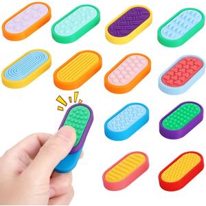 6 Pairs Sensory Fidget Magnet Toys 3D Printed Textured Magnetic Sliders for Adults Goodie Bags Stuffer Party Favors Fidgets Gifts