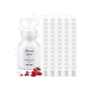 Foilswirl 192 Pcs Wedding Bubbles Bulk Mini Bubble Wands White Funny Party Favors Wedding Gifts for Anniversary Valentine Engagement Bridal Celebration Guests Gift