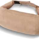 1P Car Neck Pillow for headrests, Suede Support Head Pillows for Driving,Polyester,11.8x6inch Drive Vehicle Cushion Seats (Beige)