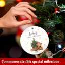 2 x Bear Baby's First Christmas Ornament Gifts for New Parents, 2025 New Baby Ornaments for Christmas Tree, Ceramic