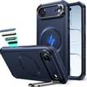 ESR for iPhone Air Case with Stash Stand, 7X Military-Grade Drop Protection, Camera Control, Shock-Absorbing iPhone 17 Air Phone Rugged case, Compatible with MagSafe Accessories, Cyber Series, Blue