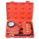Professional Petrol Engine Compression Tester Kit Set for Automotives and Motorcycles (Red)