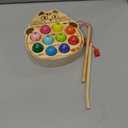 Montessori Magnetic Wooden Fishing Game for Toddlers 1-3 Years Old,Fine Motor Skills Early Learning Eyes Hands Cooperation Toy for Boys & Girls Great Birthday Gift