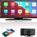 Wireless Apple Carplay Screen for Car, 10.26" HD Touchscreen Portable Android Auto Car Stereo with Bluetooth Car Radio Receiver Support GPS Navigation, Voice Control, Mirror Link, FM/AUX