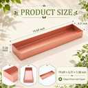 Wesiti Galvanized Tray for Planters, 19.7 Inch Metal Plant Tray, 19.7" x 5.3" x 1.2"