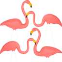 Galashield Pink Flamingo Yard Decorations Pack of 4 Flamingos Decor Ornaments for Outdoor Lawn and Garden