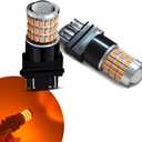 2PCS 3157 LED Bulbs, LED Turn Signal Bulb, Super Bright 3156 4157 3757 Turn Signal Light, Car Front Rear Turn Signal Light Blinker Parking Side Marker Brake Light for Most Cars (Yellow)