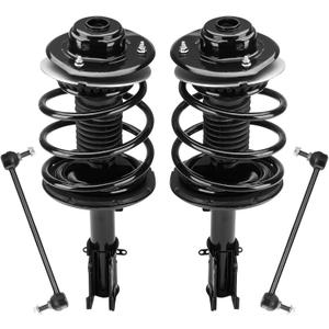 Front Strut Assembly & Sway Bar Links for 2001-2007 Chrysler Town & Country Dodge Grand Caravan, 01-03 Voyager 3.3L, Shock Absorbers Replace 531572L 531572R 4PCS