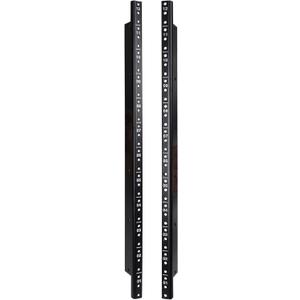 Sound Town 2-Pack 12U Steel Rack Rails, with Black Powder Coated Finish and Screws (ST-RR-12U)