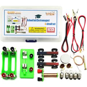EUDAX DIY Physics Experiment Model Kit Electromagnetic Materials Electromagnet and Basic Electricity Discovery Circuit for School Lab Creative Educational Science Projects Teaching Equipment