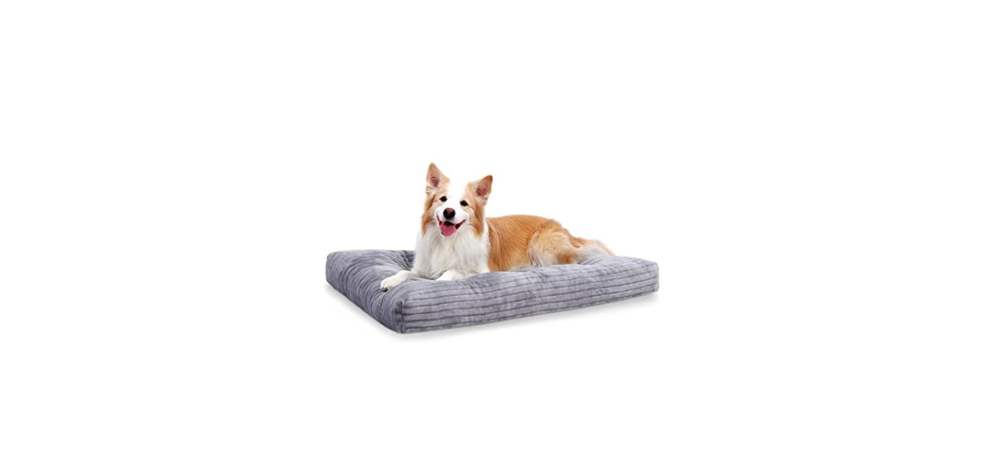 KSII Dog Crate Bed Washable Dog Beds for Extra Large Dogs Deluxe Thick Flannel Fluffy Comfy Kennel Pad Anti-Slip & Anti-Scratch Pet Sleeping Mat, 41 x 27 Inch, Light Gray KSII Dog Crate Bed Washable Dog Beds for Extra Large Dogs Deluxe Thick Flannel Fluffy Comfy Kennel Pad Anti-Slip & Anti-Scratch Pet Sleeping Mat, 41 x 27 Inch, Light Gray