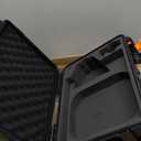 Sturdy Starlink Mini Case, Precision Cut Foam Protects Starlink Mini Accessories, Ideal for RV Travel & Outdoor Use (Black And Orange)