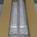 Eupako 100 Pack 5 oz Square Clear Plastic Dessert Cups with Spoons Small Clear Plastic Tumbler Cups Great for Desserts, Appetizers, Puddings, Mousse, Parfait