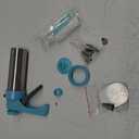 FANTEXY Cookie Press Gun Kit, Stainless Steel Spritz Cookie Press for Baking Icing Gun with 13 Cookie Discs and 8 Piping Tips for DIY Biscuit Cake Dessert Making and Decorating Baking Supplies (Blue)