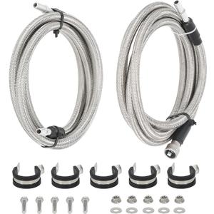 maXpeedingrods Stainless Steel Braided Fuel Lines Kit for Chevy Silverado GMC Sierra 1500HD 1500 Classic 2500HD 3500HD 2004-2010 819-816