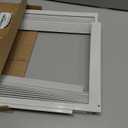 Window AC Side Panels with Frame Set,Air Conditioner Accordion Filler Curtain Replacement for Window AC Units,Fits Most 10,000 BTU Units,White,2 Pack