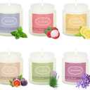 6 Pack Candles for Home Scented,Jar Candles,Lavender Candle,Aromatherapy Candle Gifts Set for Women,Long Lasting Scented Candles Gift for Birthday Mother's Thanksgiving Day Present (White)