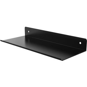 Floating Shelves for Wall Shelf Mounted Over Toilet, Farmhouse Home Decor Display Metal Shelving Small, Bedroom Kitchen Bathroom Garage Storage Rustic Black 12x5 inch(30x12cm)