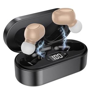 Rechargeable Hearing Aids for Seniors & Adults with Noise Cancelling, Hearing Amplifier with In Ear No Squealing, Magnetic Contact Digital Display Charging Case, Black
