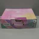 Women's and Girl's Classic Roller Skates with Light up Wheels and Love Heart Pattern, High-top PU Leather Rollerskates (WHITE)