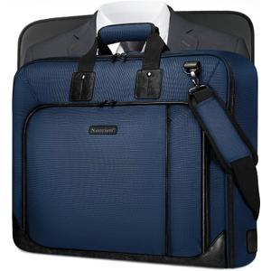 Noozion Garment Bag for Travel, Large Carry On Suit Bag for Business Up to 3 Suits, Wrinkle Free Garment Bag for Hanging Clothes with Shoulder Strap, Laptop Compartment, and Wet-Dry Pocket