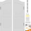 Saloon Swinging Doors 32 Inch Wide, White Heavy Duty Swinging Half Door with Hinges and Hardware, Dual Swing Cafe Doors for Doorway Bar Kitchen Decor