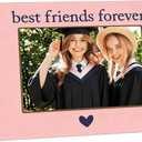 Best Friend Picture Frame, Friends Frame 4x6, BFF Gifts for Friends Forever, Birthday Graduation Gifts Ideas, Wooden Tabletop Photo Frame for Home Office Desk Decor