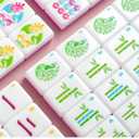 Blossom Mahjong Tile Set - 160 1.2-inch Pink American Mahjong Tiles with Travel Case, 3 Dice & Beginner's Guide