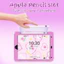 INFILAND Case for iPad 9th/8th/7th Generation 2021/2020/2019 10.2 inch Glitter Clear, Shockproof Protective Cute iPad 7/8/9 Gen Cover with Stand, Pencil Holder for Kids, Girls, Women (Purple)